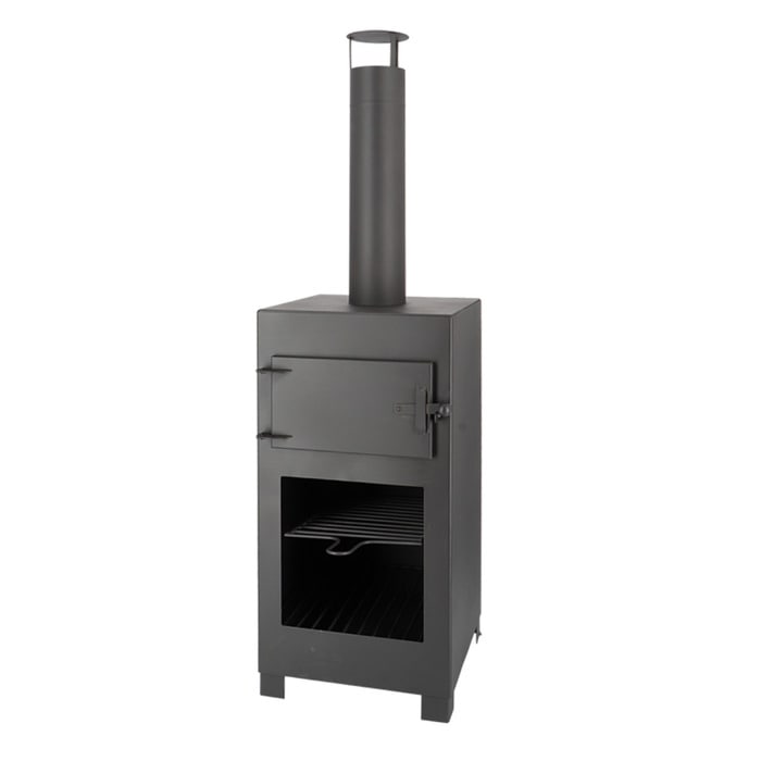 ESSCHERT ピザオーブン付き テラスヒーター おしゃれ ピザ窯 焚き火 薪ストーブ 屋外用 暖炉 焚き火台 BBQ バーベキュー グリル
