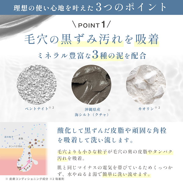 Qoo10] KINUI クチャクレイマスク 50g 泥パック 毛