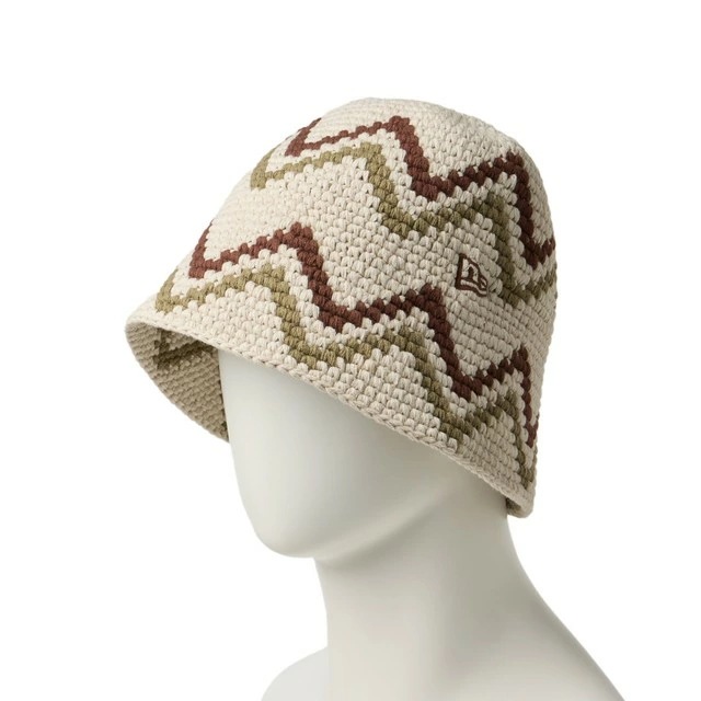 [即納]NEWERA ニューエラ クロシェ ニットバケット ストーン/ウォルナット/ベージュ　メンズ 男性 レディース 女性 帽子 ハット 送料無料 NEW ERA 国内正規品 正規取扱店
