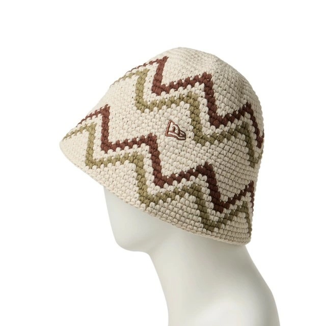 [即納]NEWERA ニューエラ クロシェ ニットバケット ストーン/ウォルナット/ベージュ　メンズ 男性 レディース 女性 帽子 ハット 送料無料 NEW ERA 国内正規品 正規取扱店