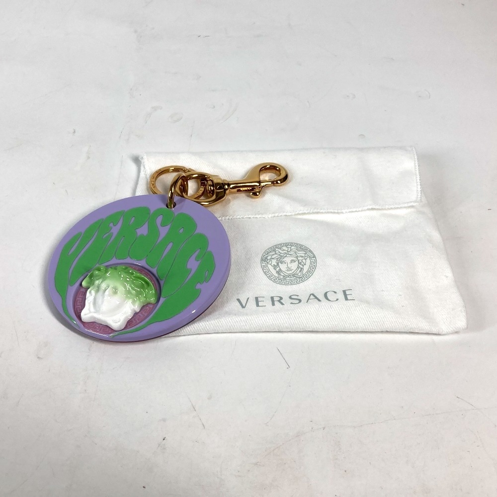 キーホルダー メデューサ ロゴ バッグチャーム プラスチック パープル