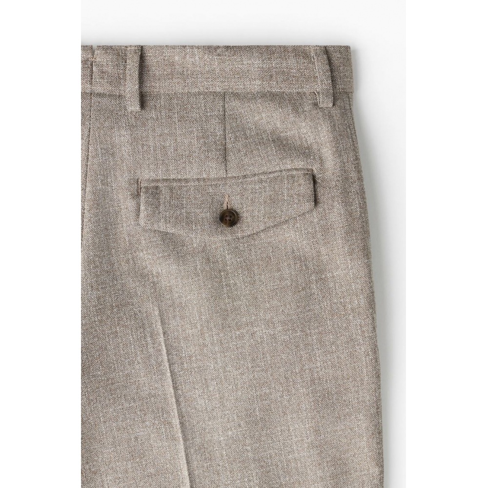 H&M テーラードパンツレギュラーフィットベージュメランジ H&M テーラードパンツレギュラーフィットベージュメランジ