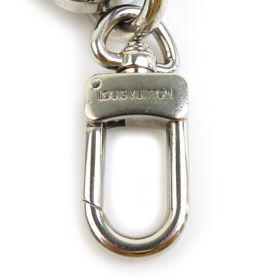 ルイ ヴィトン LOUIS VUITTON チャーム キーリング ポルトクレ LVクレーム メタル/レザー ブラック×シルバー ユニセックス M66137 a0562
