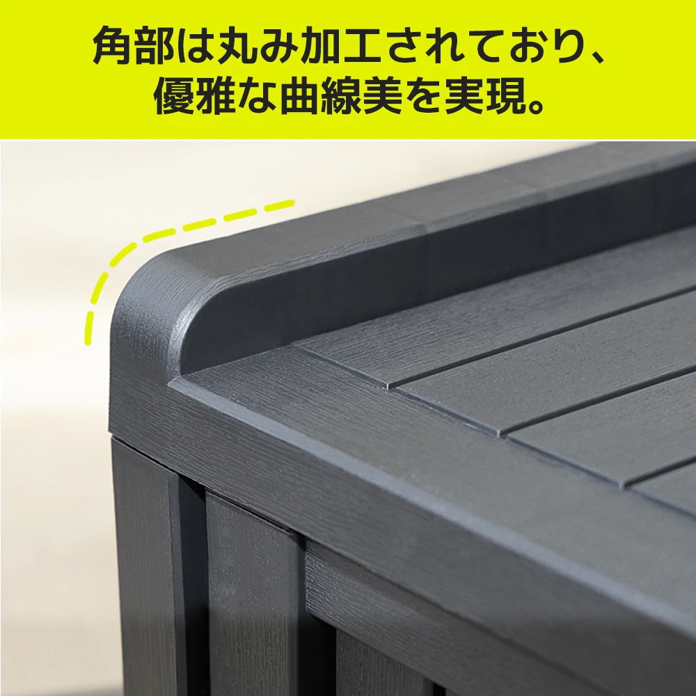 1956戸外収納庫 収納ボックス 置き配 ゴミ箱 小型 屋外 ストッカー 防水/耐侯 収納可能 ガーデン/庭/ベランダ 頑丈 ブラック