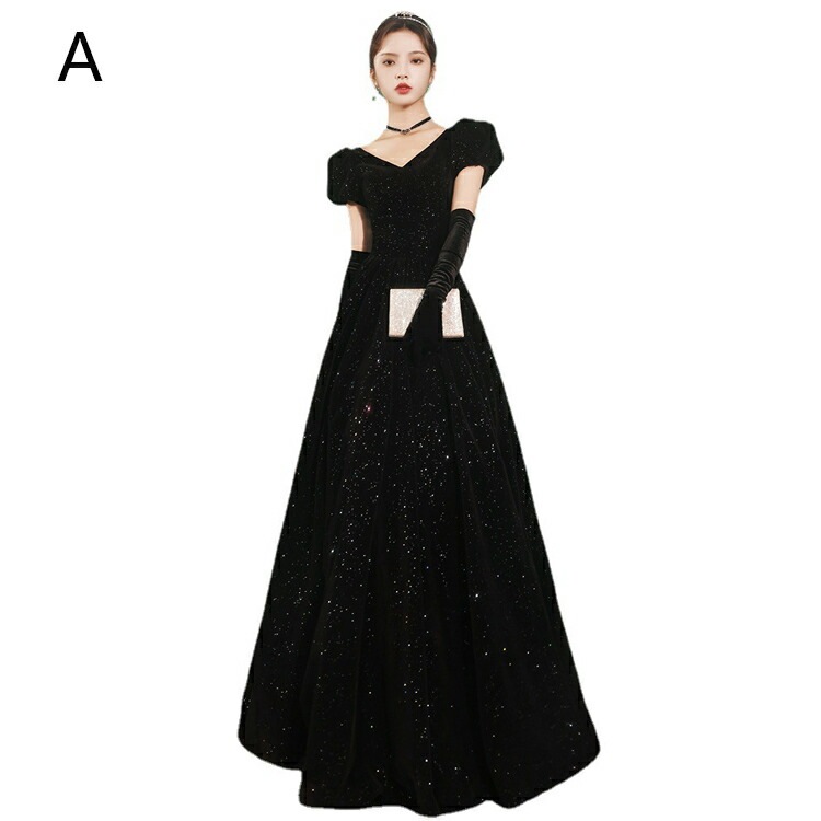 全6色 イブニングドレス 黒 ベロア ベルベット ロングドレス 発表会ドレス パフスリーブ 成人式ドレス 同窓会 謝恩会 パーティードレス お呼ばれドレス ブラック キラキラ 結婚式ドレス 二次会ドレ 全6色 イブニングドレス 黒 ベロア ベルベット ロングドレス 発表会ドレス パフスリーブ 成人式ドレス 同窓会 謝恩会 パーティードレス お呼ばれドレス ブラック キラキラ 結婚式ドレス 二次会ドレ