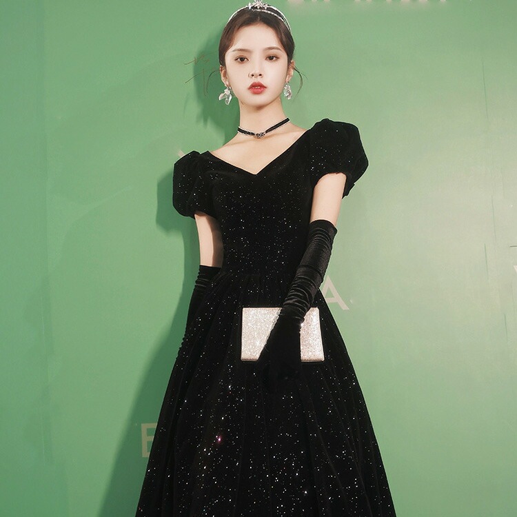 全6色 イブニングドレス 黒 ベロア ベルベット ロングドレス 発表会ドレス パフスリーブ 成人式ドレス 同窓会 謝恩会 パーティードレス お呼ばれドレス ブラック キラキラ 結婚式ドレス 二次会ドレ 全6色 イブニングドレス 黒 ベロア ベルベット ロングドレス 発表会ドレス パフスリーブ 成人式ドレス 同窓会 謝恩会 パーティードレス お呼ばれドレス ブラック キラキラ 結婚式ドレス 二次会ドレ