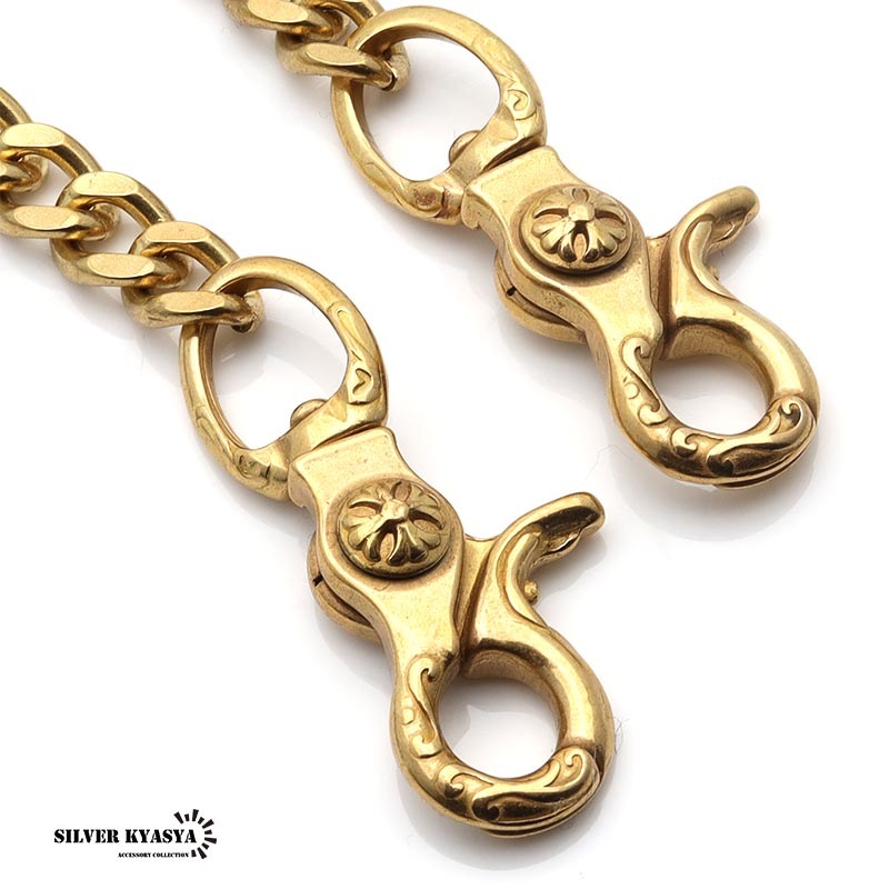 唐草クリップウォレットチェーン ゴールド [wc029]