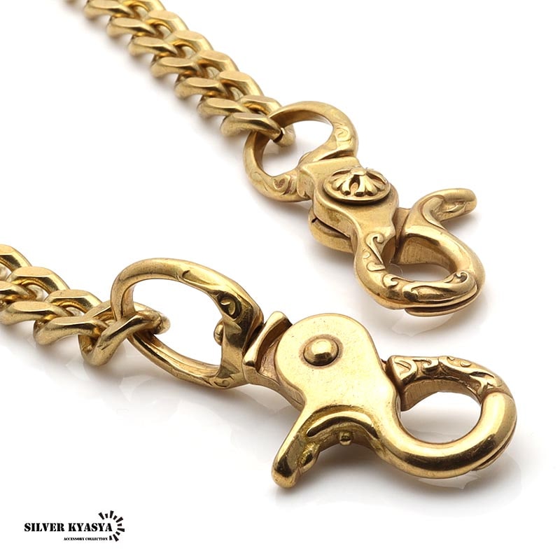 唐草クリップウォレットチェーン ゴールド [wc029]