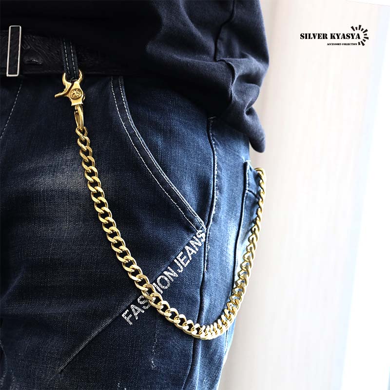 唐草クリップウォレットチェーン ゴールド [wc029]