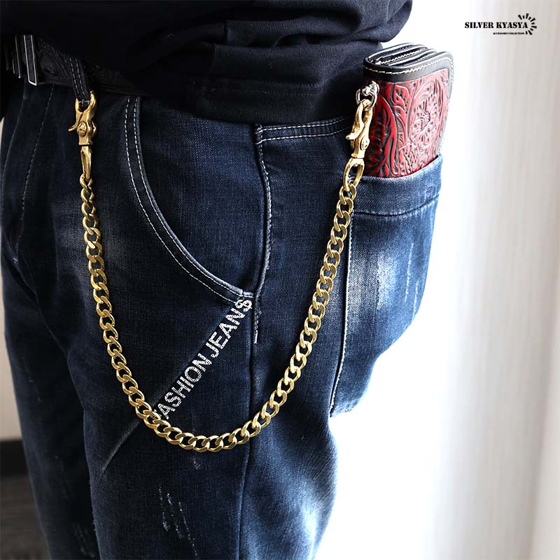 唐草クリップウォレットチェーン ゴールド [wc029]