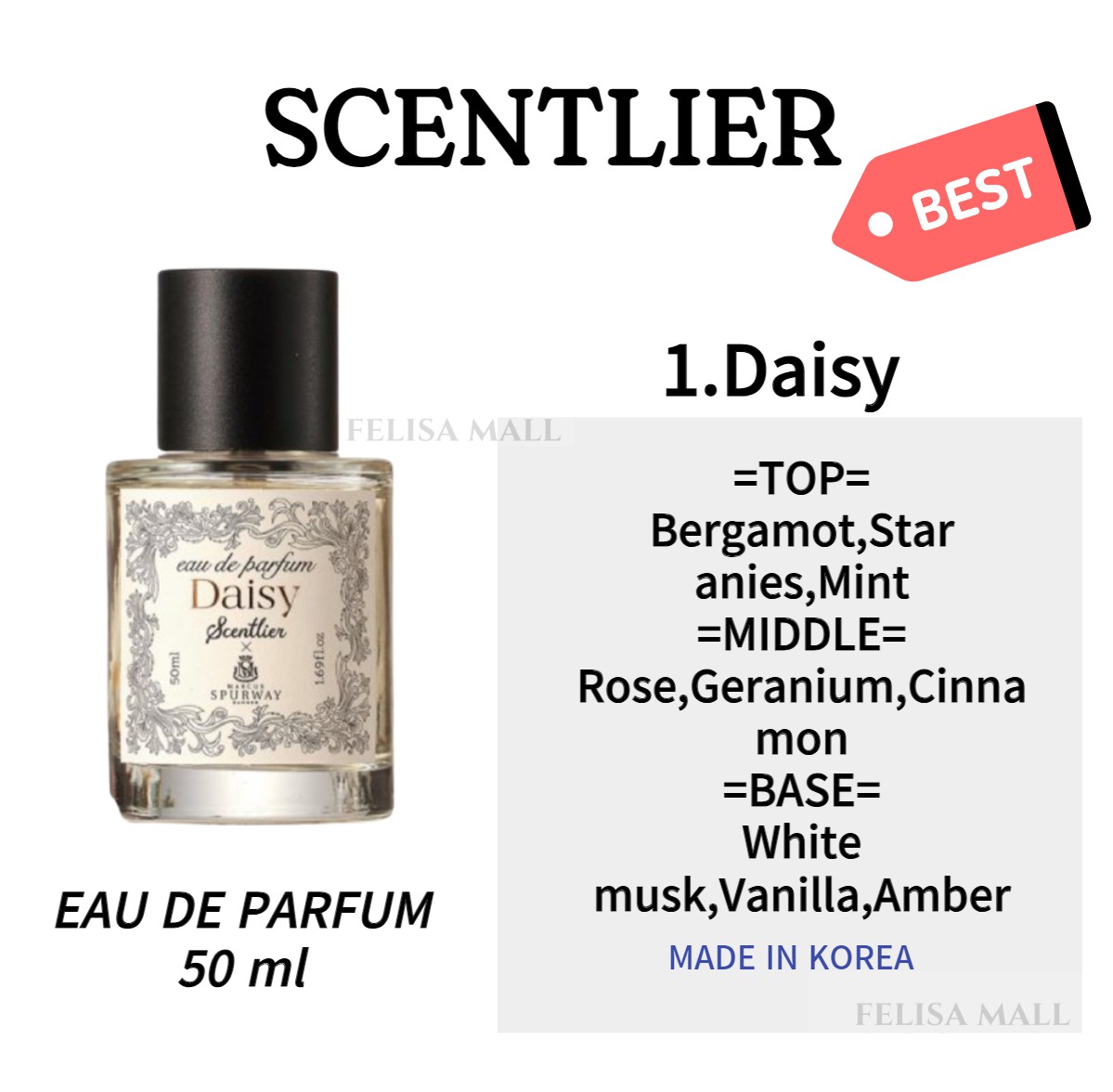 [Scentlier] 韓国香水 EAU DE PARFUME 50ml