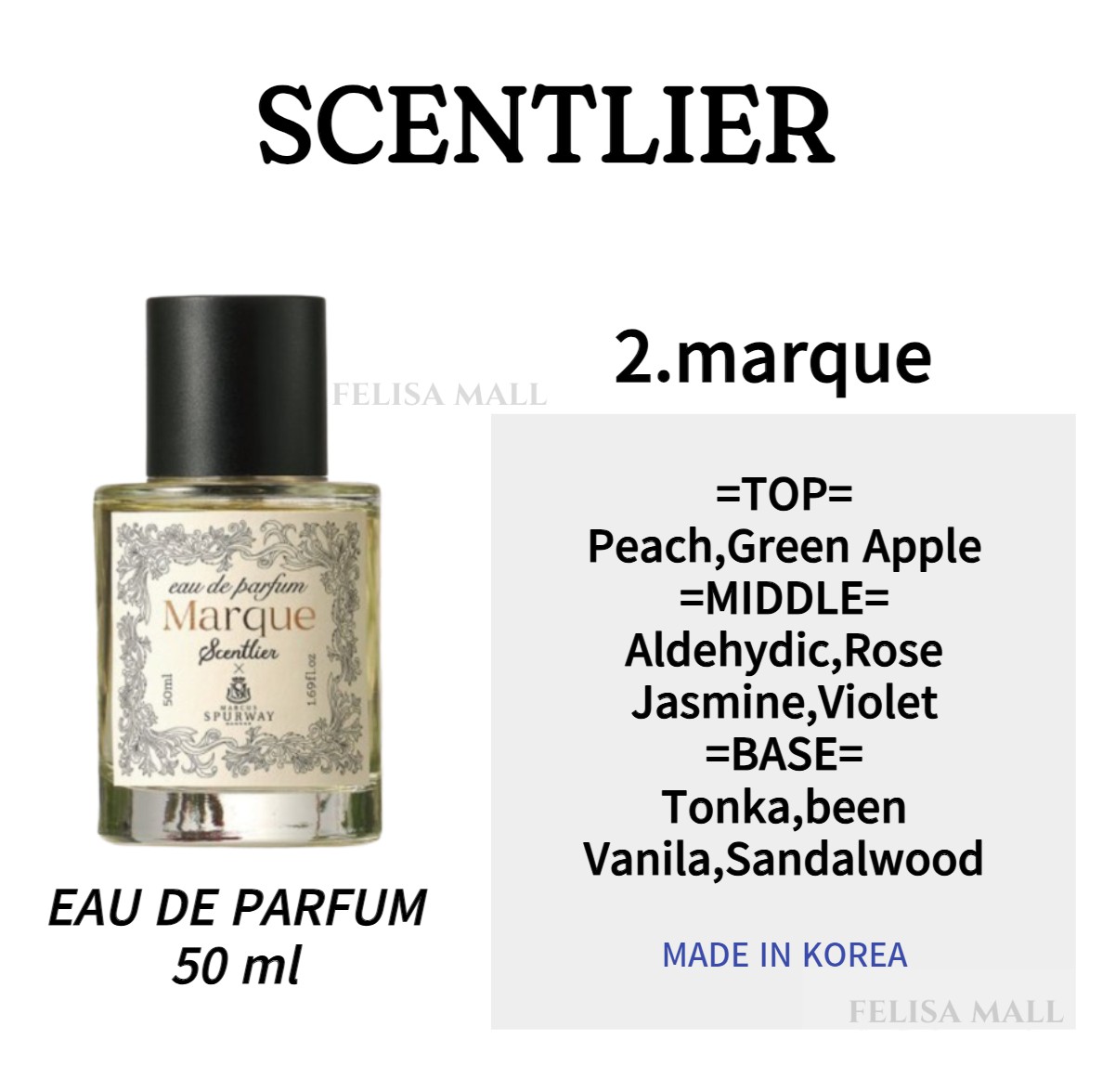 [Scentlier] 韓国香水 EAU DE PARFUME 50ml