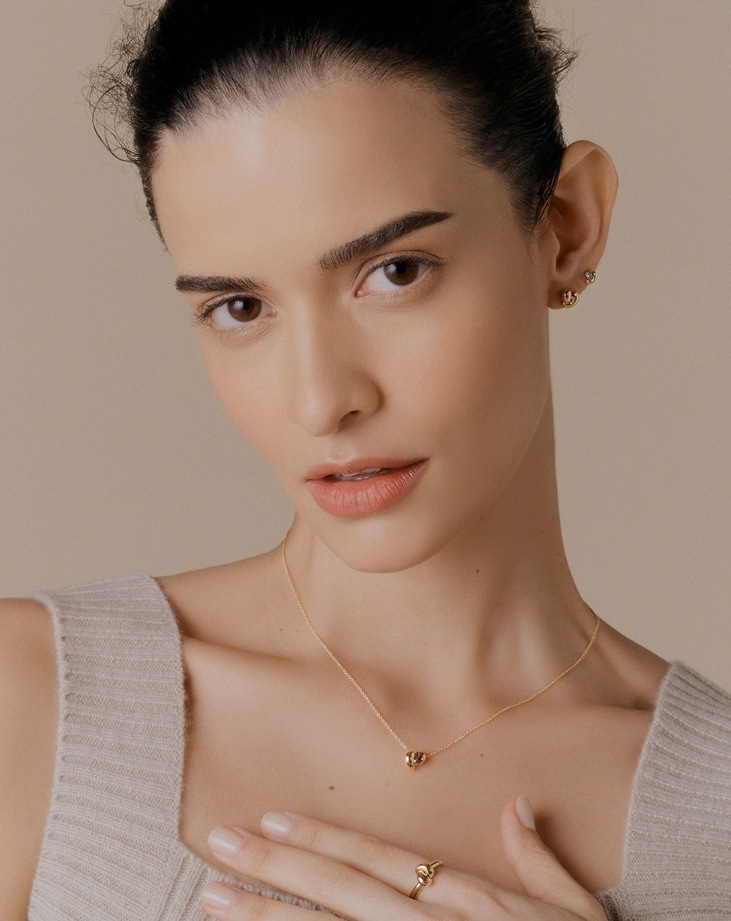 【HYERES LOR】ETRIVE 14K piercing DIA HYERES LOR] ETRIVE 14K piercing DIA ピアス