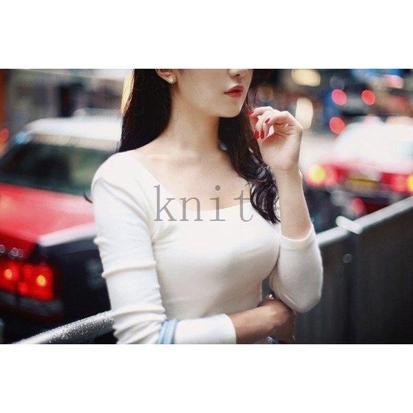 トップスレディースシャツ春夏秋新作スクエアネックスーツインナーカットソー長袖かわいいプチプラ1075 トップスレディースシャツ春夏秋新作スクエアネックスーツインナーカットソー長袖かわいいプチプラ1075