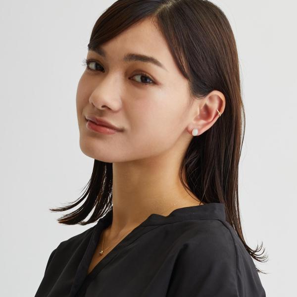 イヤーカフ レディース 軟骨 ダイヤ ダイヤモンド クロス 7石 プラチナ 18金 PT900 ゴールド K18 パヴェクロス LPUC