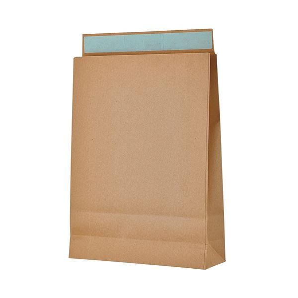 TANOSEE 宅配袋 大 茶封かんテープ付 1パック（100枚） (×10セット)