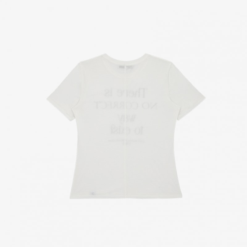 CITYBREEZE テンセルレタリングショートスリーブ T シャツホワイト