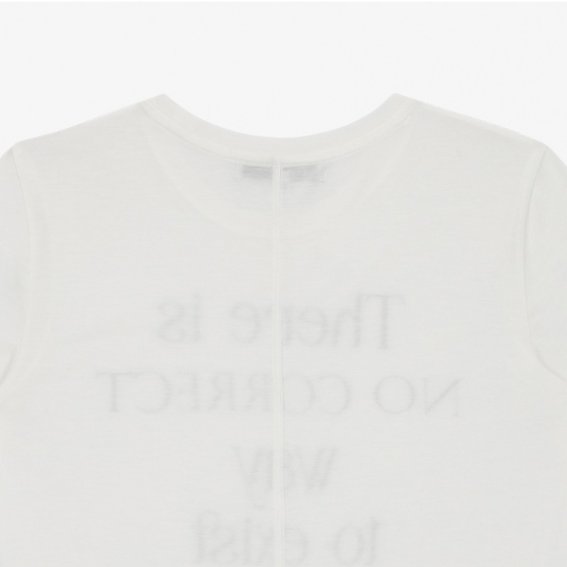 CITYBREEZE テンセルレタリングショートスリーブ T シャツホワイト