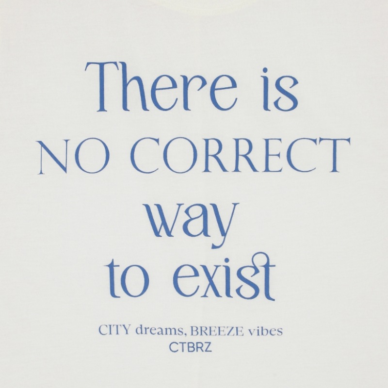 CITYBREEZE テンセルレタリングショートスリーブ T シャツホワイト
