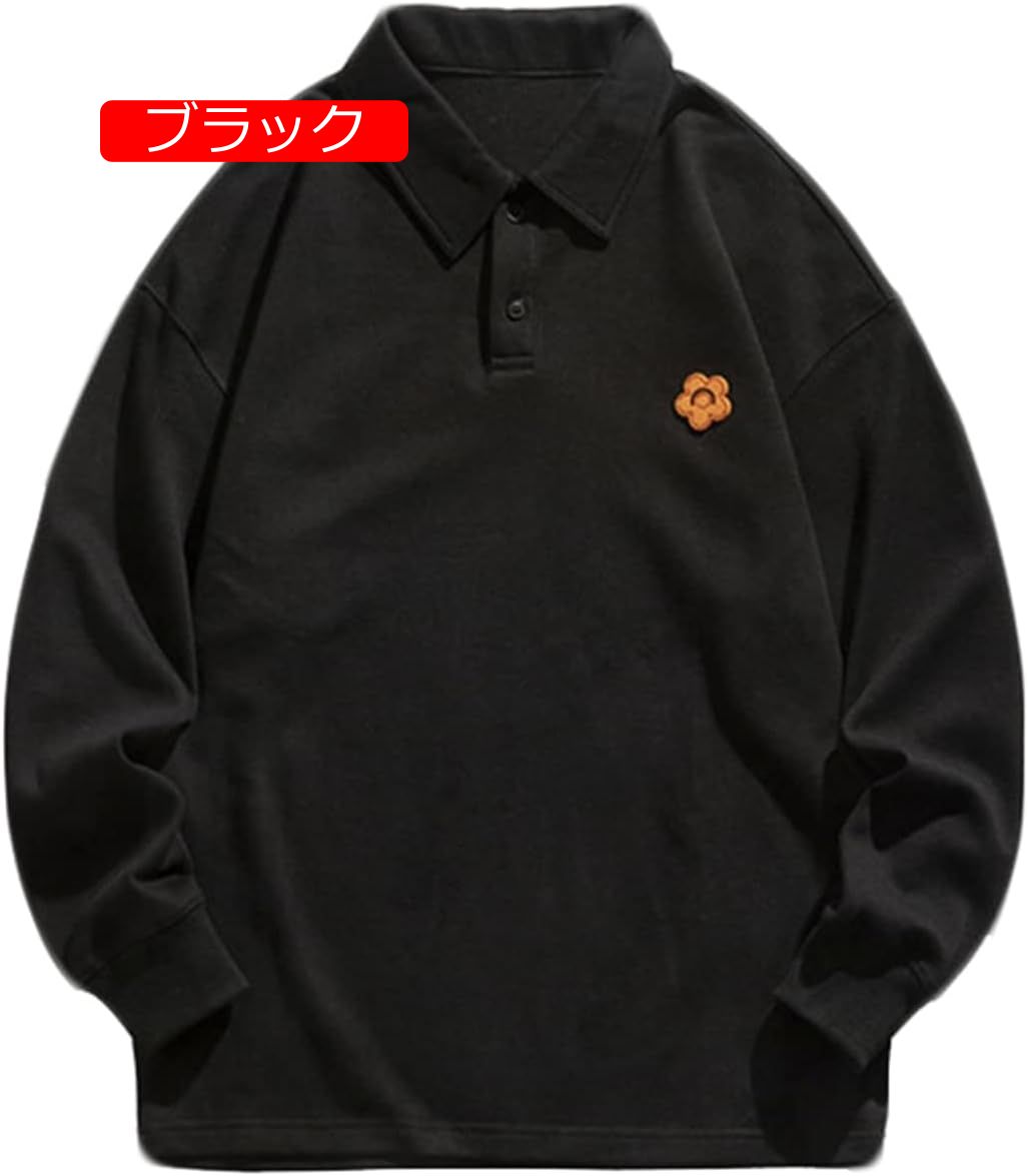 プルオーバー 男性用 ポロシャツ パーカー ソフト 伸縮性 折り襟 保温性 吸汗 丈長め カジュアル ハンサム 長袖 ファッション トップス 体型パカー シンプル ボタン付き アウトドア 通