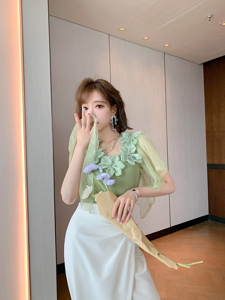 パステルカラー トップス シャツ プルオーバー 袖なし ノースリーブ Vネック スリム ストレート Iライン かわいい 大人可愛い シンプル カジュアル 大人 上品 Cinderella tシャツ ニットベスト トップス レディース スリット
