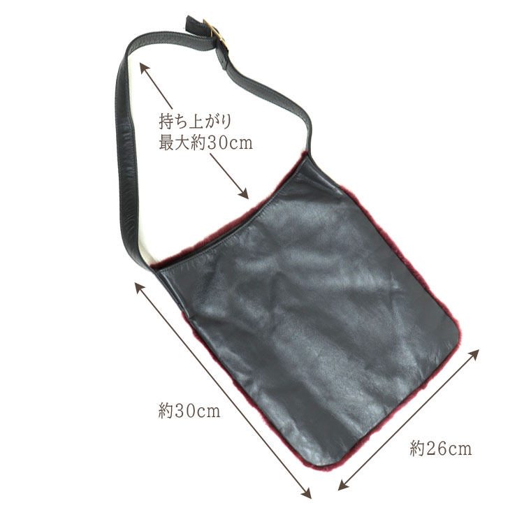 ミンク ファー ショルダーバッグ ワインレッド レディース ギフト プレゼント 送料無料