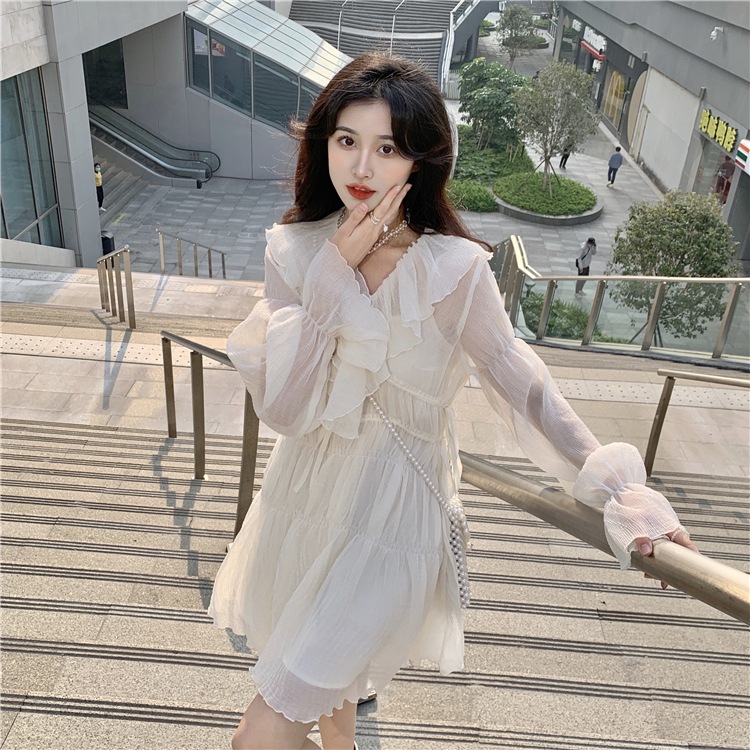 【送料無料】レディース 2デザイン ワンピース シフォン フリル ミニ丈 ミニワンピース 無地 【送料無料】レディース 2デザイン ワンピース シフォン フリル ミニ丈 ミニワンピース 無地