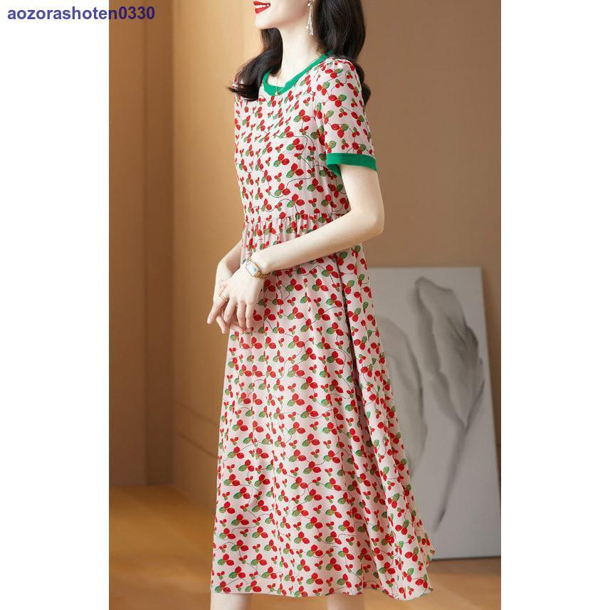 ワンピース 花柄ワンピース ミモレ丈ワンピース ハイウエスト 配色 Aラインワンピース ワンピース 花柄ワンピース ミモレ丈ワンピース ハイウエスト 配色 Aラインワンピース