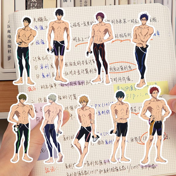 Qoo10] Free! 男子水泳部シール七瀬遥橘真琴