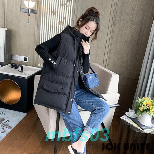 春 秋 冬 ダウン風ベスト レディース 中綿ベスト