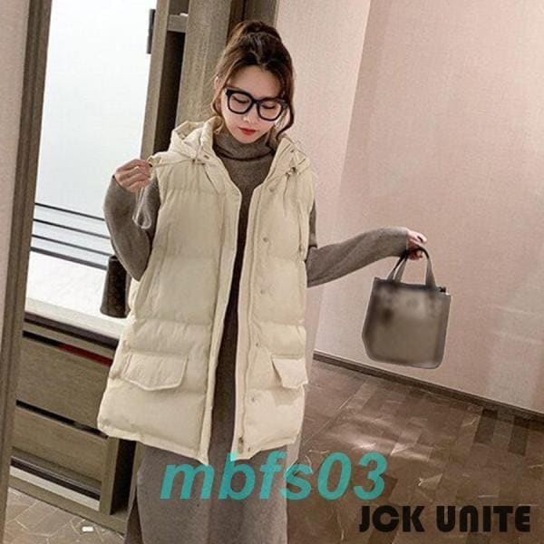 春 秋 冬 ダウン風ベスト レディース 中綿ベスト