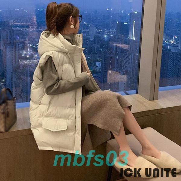 春 秋 冬 ダウン風ベスト レディース 中綿ベスト