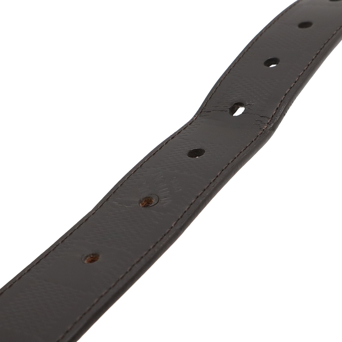 ダミエアンフィニ サンチュール ボストン ベルト リバーシブル メテオール ブラウン #95 シルバー金具 M9787