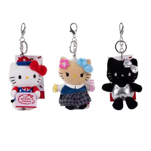 【台湾・韓国レアあり】　キティちゃん　根付けキーホルダー　5個セット 高品質】 ご当地キーホルダー レア ハローキティ ハローキティ