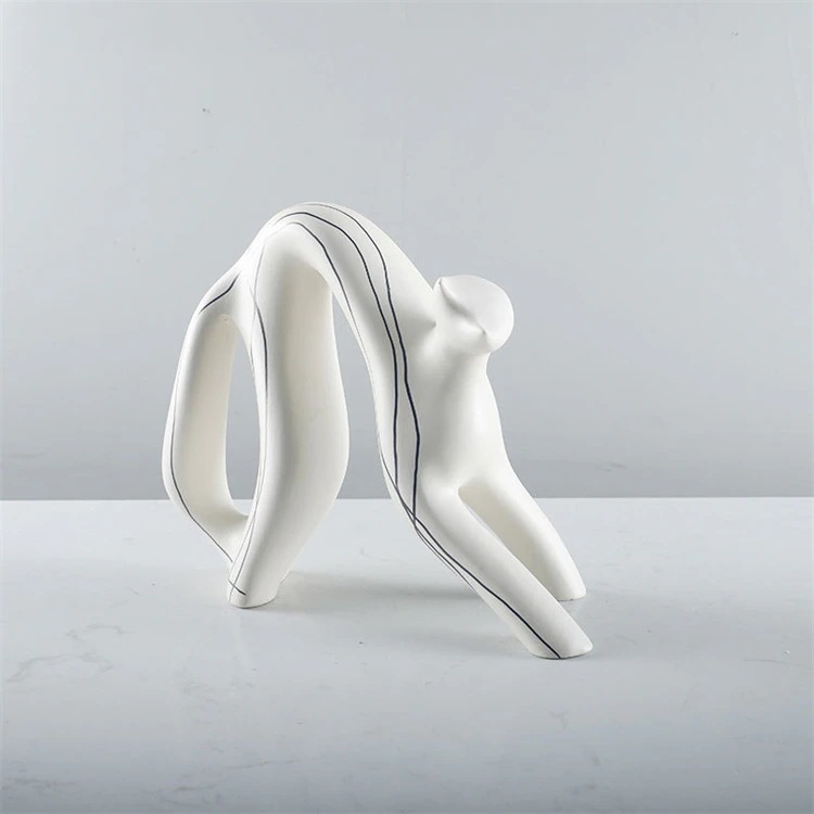 INSスタイル レジン製 猫の置物 手作りアートフィギュア リビングルーム/デスク用 インテリア雑貨 和モダン風デコレーション