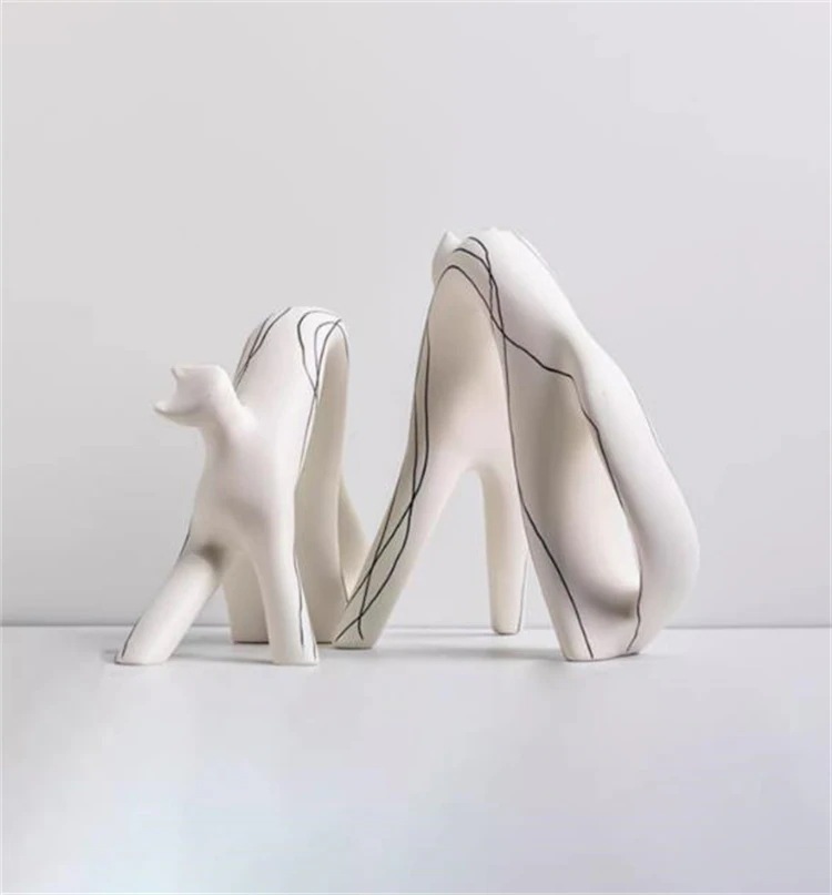 INSスタイル レジン製 猫の置物 手作りアートフィギュア リビングルーム/デスク用 インテリア雑貨 和モダン風デコレーション