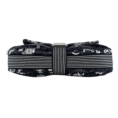 シャネル CHANEL ショルダーバッグ エアライン ナイロン ブラック/ホワイト レディース z10564