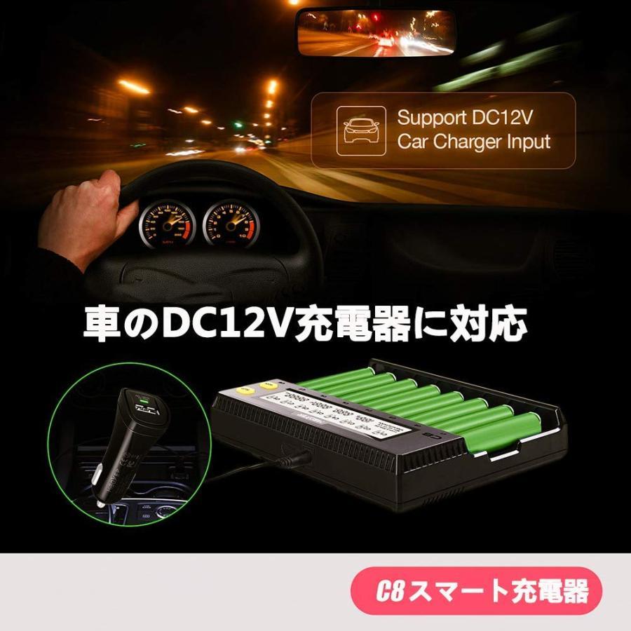 18650 充電器 急速電池充電器 四チャンネル大型LCDディスプレイ C18C:H::6[ 18650 対応 4スロット リチウムイオン電池 充電器（家電）の通販