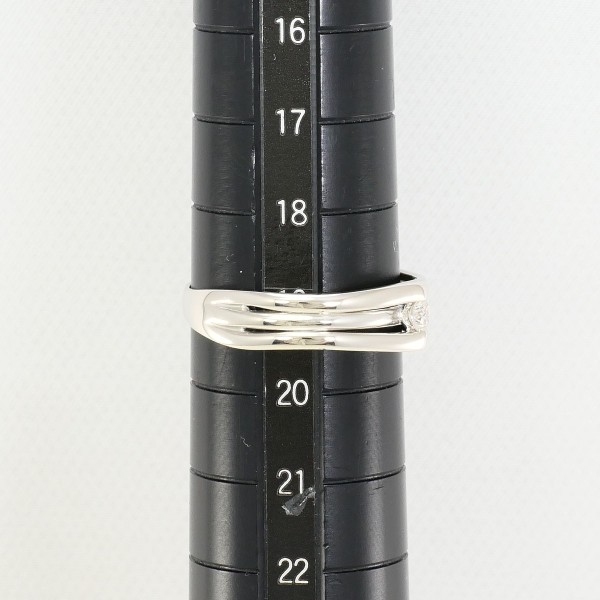 PT900 プラチナ リング 指輪 19号 ダイヤ 0.10 総重量約5.0g ジュエリー 中古 PT900 プラチナ リング 指輪 19号 ダイヤ 0.10 総重量約5.0g ジュエリー 中古