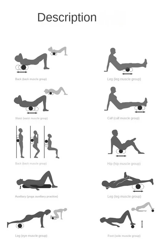 ジム ヨガ用 フォームローラー ストレッチ&筋膜リリース 30cm 45cm 60cm 90cm