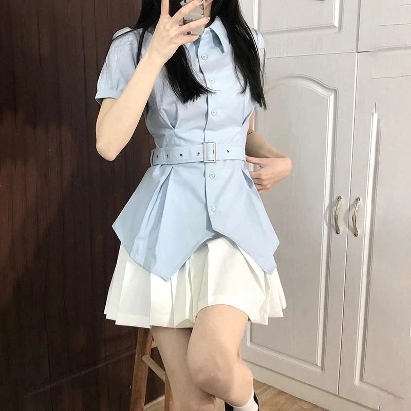 ワンピース jk制 脚魅せミニスカート プリーツスカートシャツセット半袖トップス韓国ファッショ ドレス 大人気新作ロリータ ワンピース jk制 脚魅せミニスカート プリーツスカートシャツセット半袖トップス韓国ファッショ ドレス 大人気新作ロリータ
