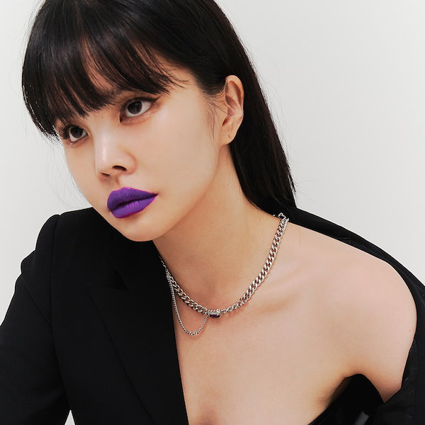 【BLACK PURPLE】5P HAPPY DAY NECKLACE☆韓国で大人気☆ aca64b971bd3a0f167b0583b283633