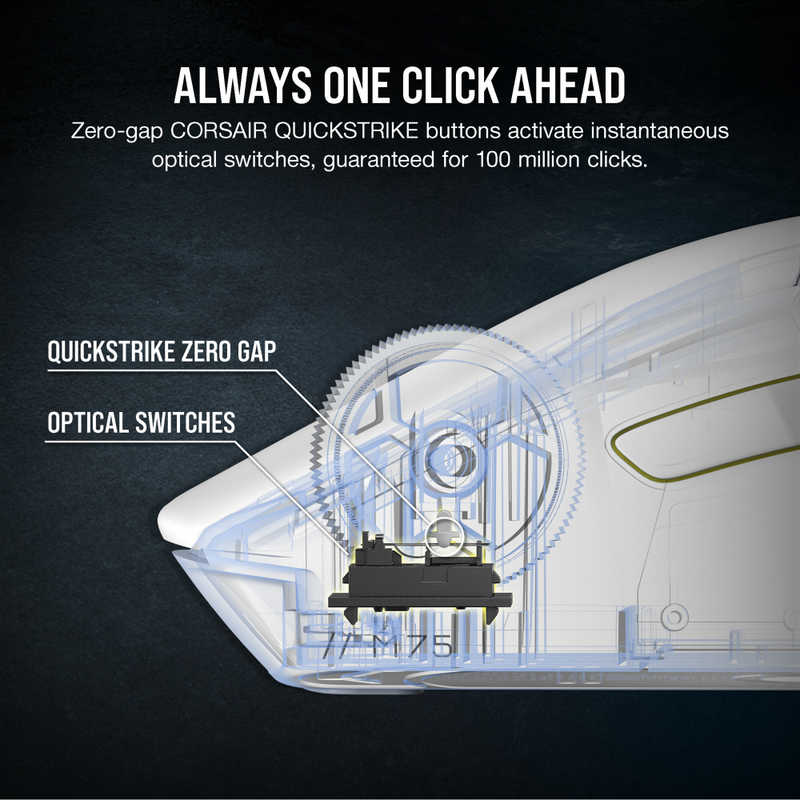 コルセア　CORSAIR　M75 WL-WHT-RGB ［無線(ワイヤレス) /6ボタン /Bluetooth・USB］　CH931D011AP