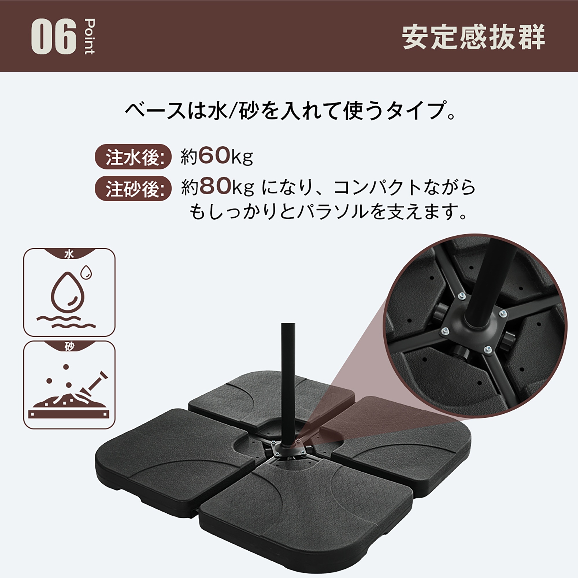 【国内発送Ｍ】1868【ベージュ】パラソル単体 直径300cm 30+UPF紫外線対策 角度調整 パラソルセット ベース パラソル ガーデンパラソル