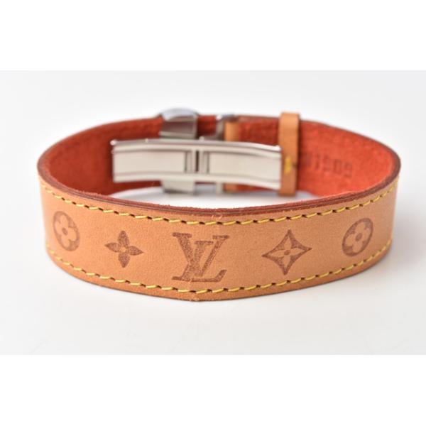 バングル/ブレスレット LOUIS VUITTON グッドラックブレス レザー/モノグラム M64448