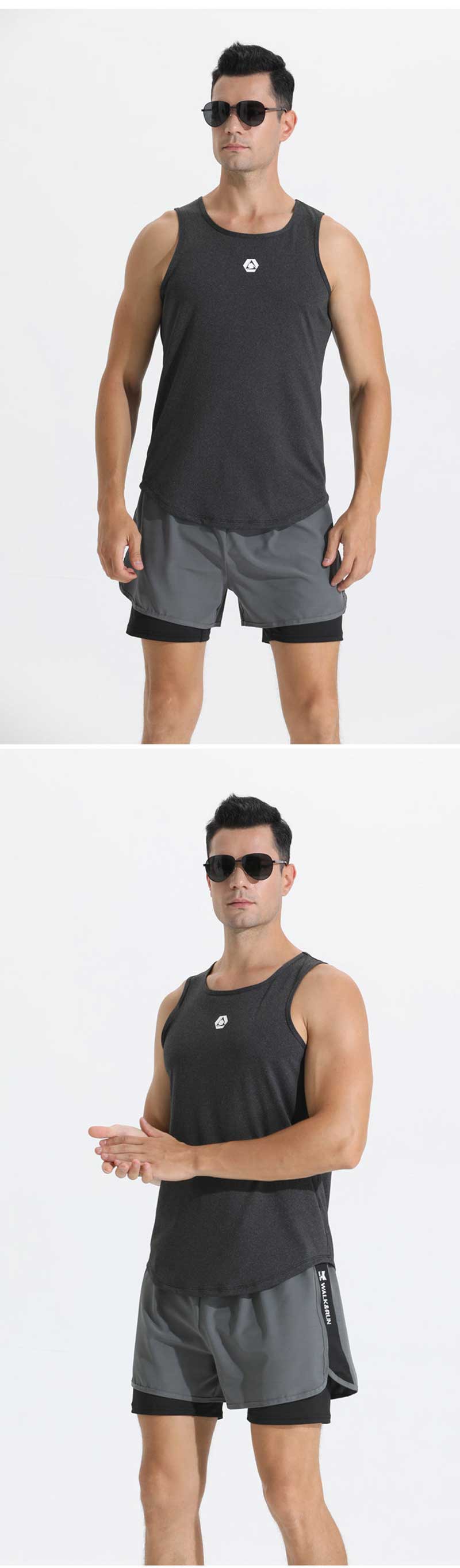 メンズ用スイムウェアセット ゆったりとしたデザイン 恥ずかしさ防止の2層式スイムパンツ 速乾性ベスト 2点セット 温泉用 大人のための水着 水陸両用 紫外線保護機能 メンズ用スイムウェアセット ゆったりとしたデザイン 恥ずかしさ防止の2層式スイムパンツ 速乾性ベスト 2点セット 温泉用 大人のための水着 水陸両用 紫外線保護機能