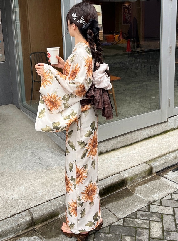 和服浴衣女性伝統正装スタイル純綿生地観光撮影和服 和服浴衣女性伝統正装スタイル純綿生地観光撮影和服