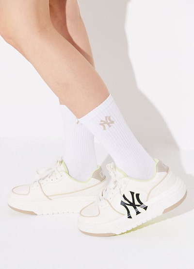 MLB 22ALL CHUNKY LINER NY Ivory 韓国 スニーカー MLB Unisex Chunky Liner Vintage Cream NY Yankees Ivory