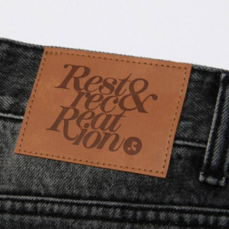 レスト&レクリエーションデニムミニスカート_ブラック レスト&レクリエーションデニムミニスカート_ブラック