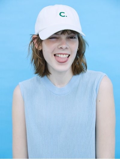 TWICEチェヨン　ユニフォーム&キャップ ☆TWICE チェヨン 着用！！【GRUNDEN】Vintage Logo Cap (Washed